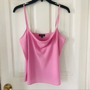 TOPSHOP lavender pastel drappy scoop neck spaghetti strap tank top blouse SZ 8